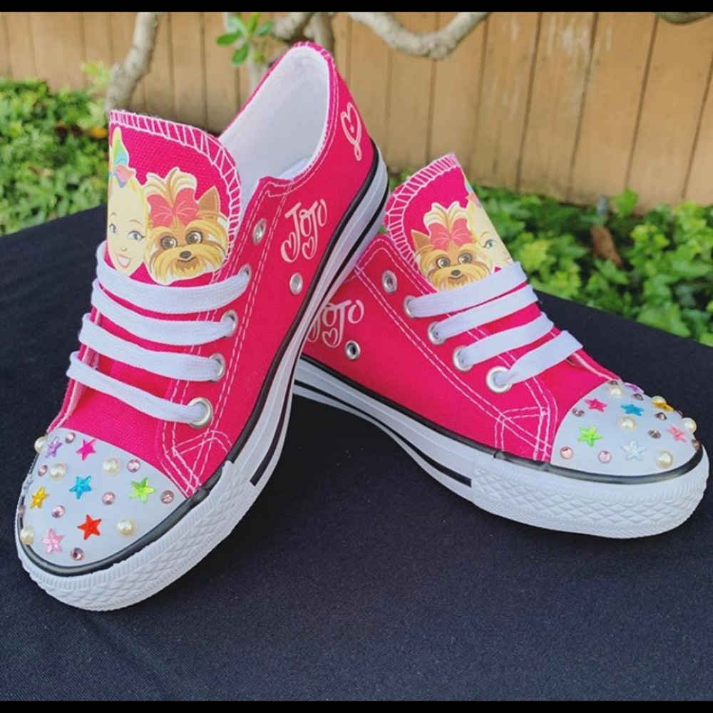 JoJo Siwa inspired custom low top shoes